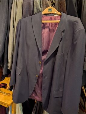 Emanuel Ungaro Navy Sport Coat with Gold Buttons
